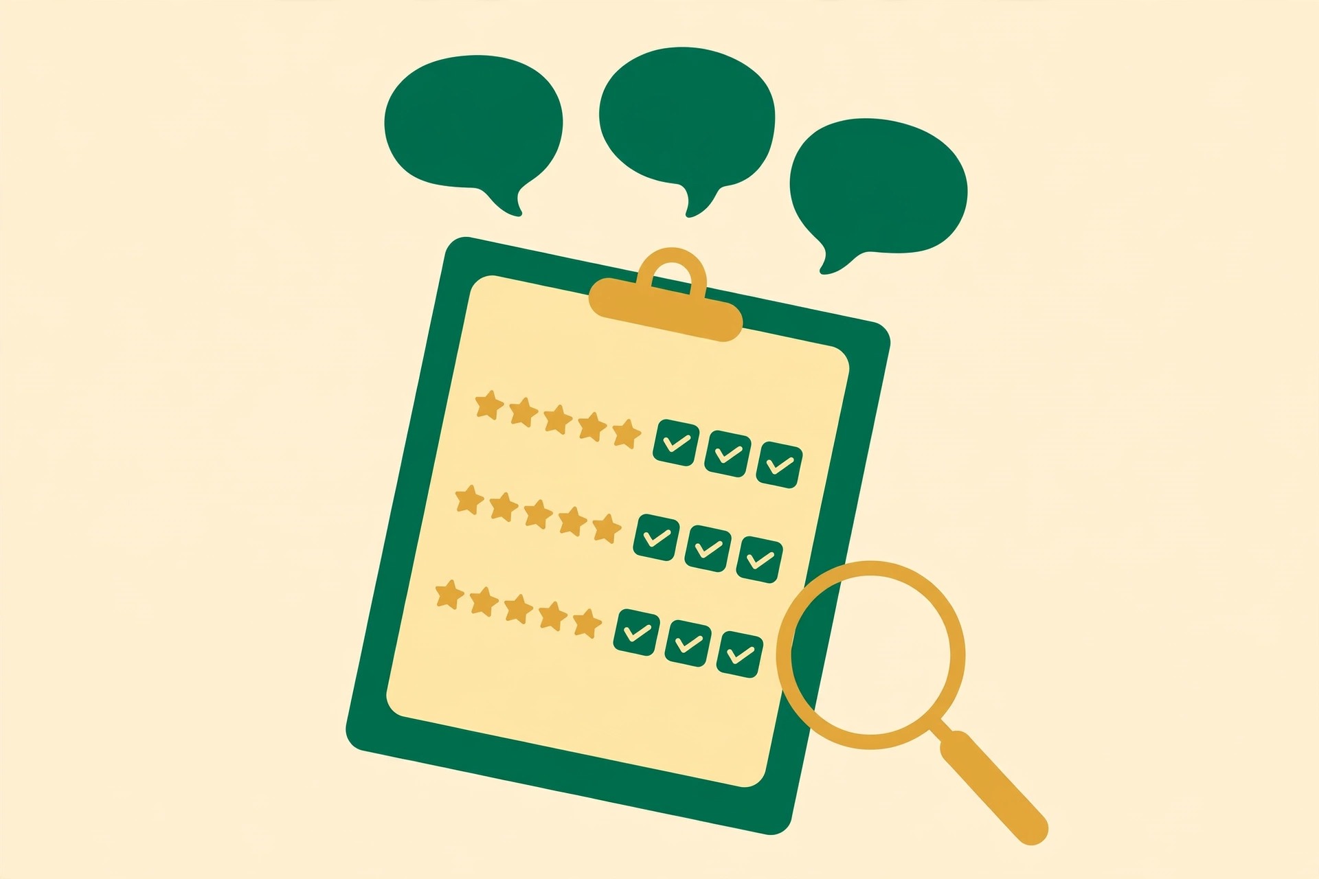 Illustration of an AI visibility check report for a local business